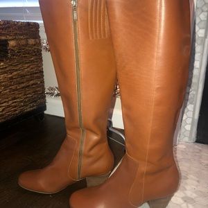 J Jill Tall Cognac Leather Boot New